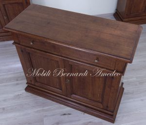Credenza in legno massello di noce arte povera da 120 cm